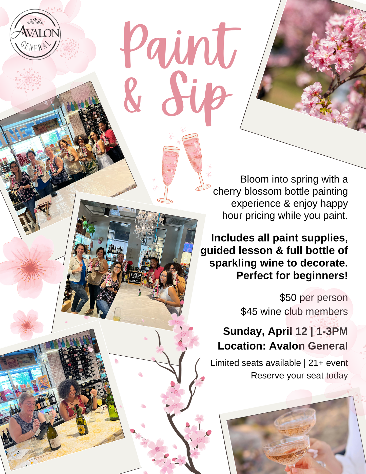 Sip, Paint, & Blossom!