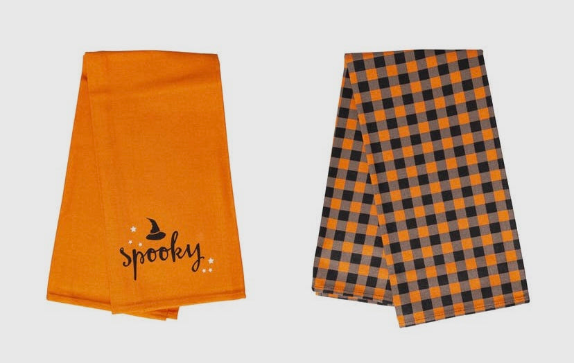 Spooky Halloween Dish Towels, Set of 2