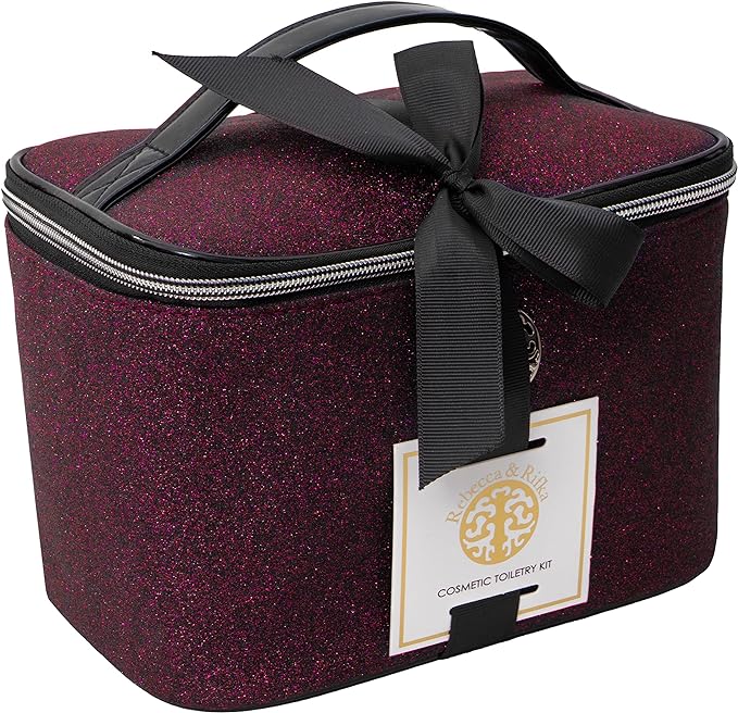 Cosmetic Travel Bag Merlot Glitter