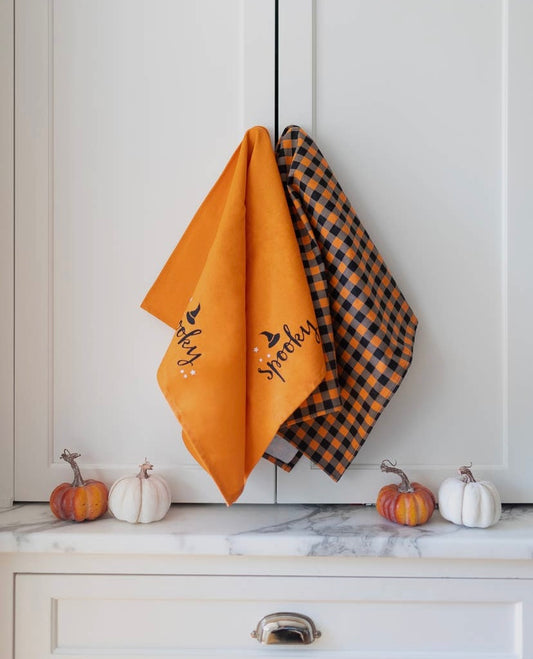 Spooky Halloween Dish Towels, Set of 2