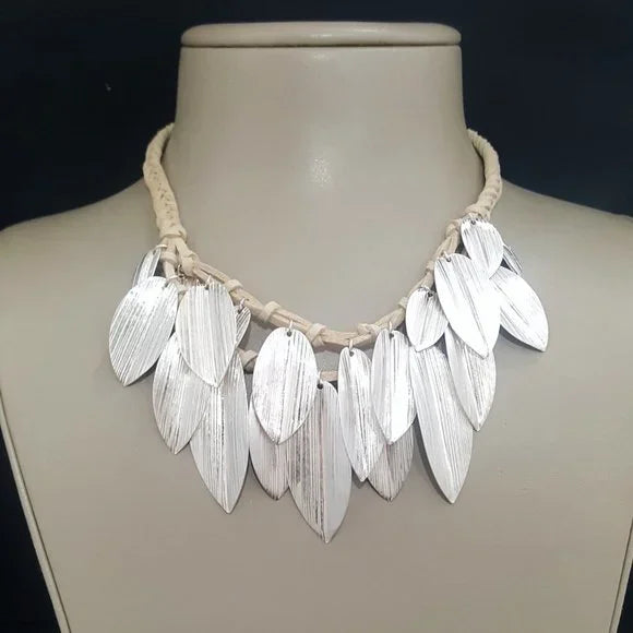 Tommy Bahama Leather Leaf Necklace
